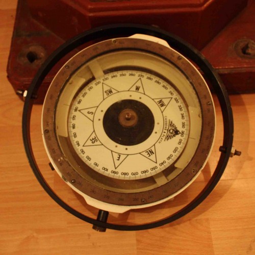 Vintage Ship's Nautical Binnacle Compass