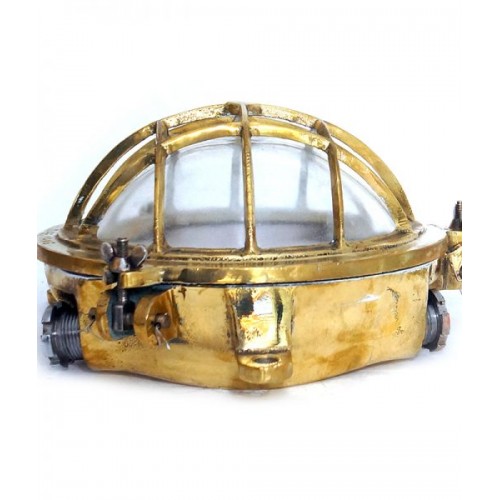 Original Large Brass Cargo Ships Turtle Light – Marked DAE YANG