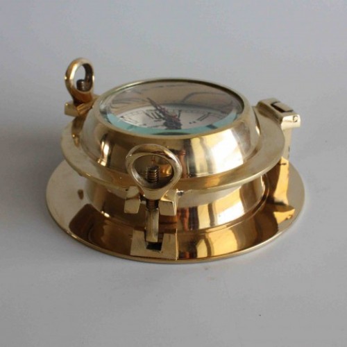 Deck-Board Brass Polished Nautical Ships TimeKeeper Clock
