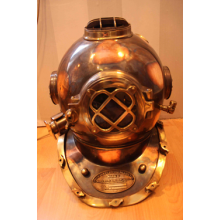 US Navy Mark V Brass & Copper Antique Diving Helmets
