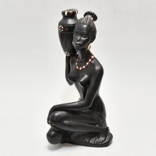Black Lady Statue Figurative Art Sculpture