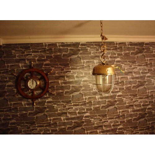 Industrial Ships Brass Pendant Lighting -Nautical Antiques