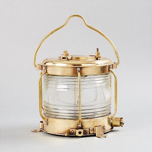 Vintage Copper and Brass Maritime Ship's Masthead Light & Lanterns