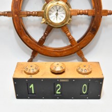 Vintage Marine Brass & wooden Number box