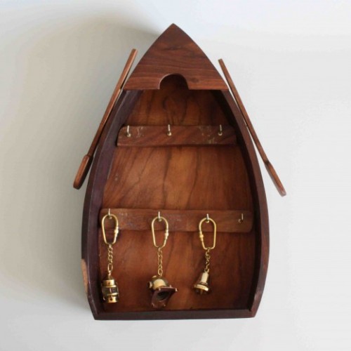 Nyckelringslåda i trä - båt stil  