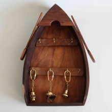 Nyckelringslåda i trä - båt stil  
