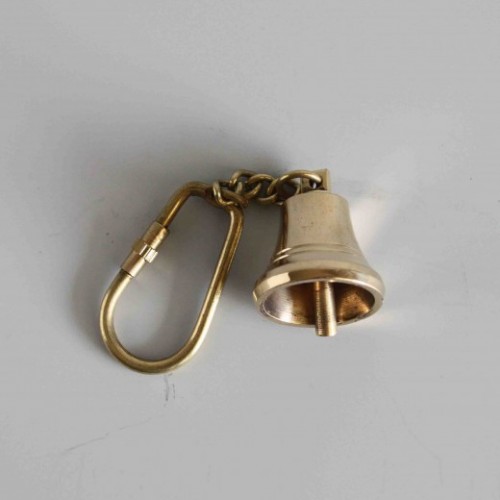 Brass BELL Key Chain- Collectible Marine Nautical Key Ring 