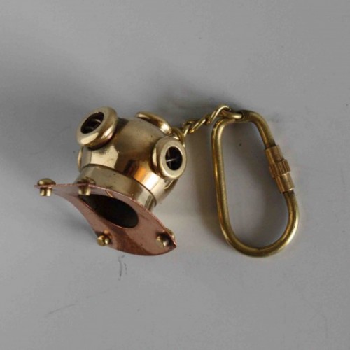Nautical Brass Vintage Maritime Divers Helmet Key Ring