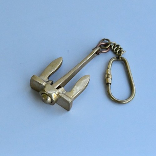Ship Anchor Solid Brass Key Holder