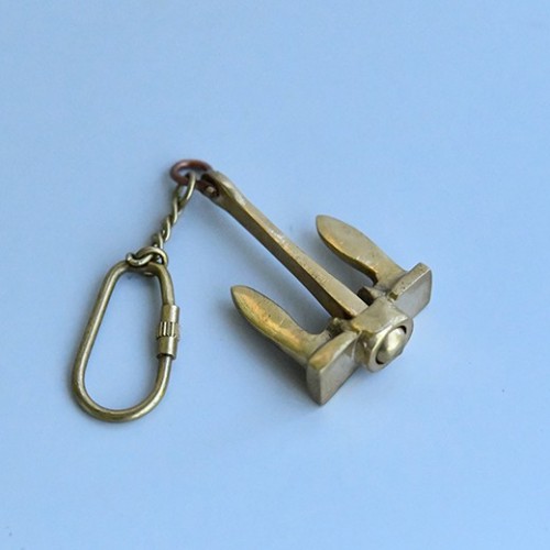 Ship Anchor Solid Brass Key Holder