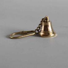 Brass BELL Key Chain- Collectible Marine Nautical Key Ring 