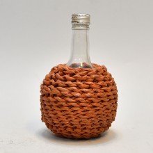 Recycled Antique Glass Bottle -Vintage Nautical Decorative Vase