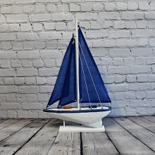 Mediterranean Retro Sailing Wooden Boats Model 