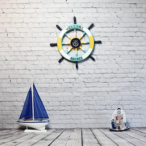 Sailor Multi Colours Ship Wheel Decor
