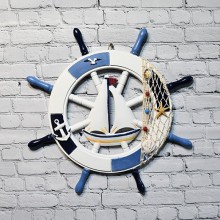 WINOMO Wheel Decor Wooden Steering Wheel -Nautical Wall Decor