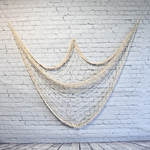 Marin väggdekoration med Krämfärg/off white Fishing net (1X2m)