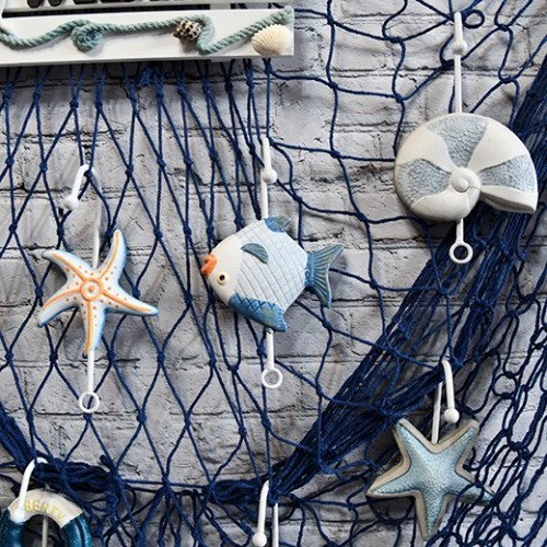 Blue fishingnet (1.5x2m) Mediterranean Fishing Net  Wall Decoration
