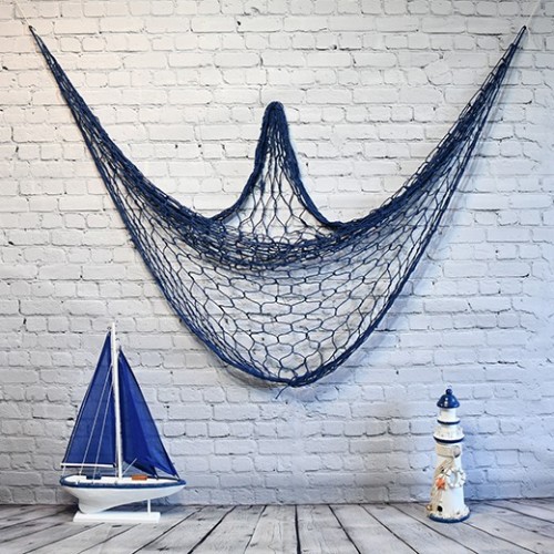 Decorative Fisherman's Net in Blue (1x2m) - Home Decoration