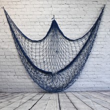 Cotton Fishing Net Decorative(1.5x2m)  Beach Themed Decor -Blue