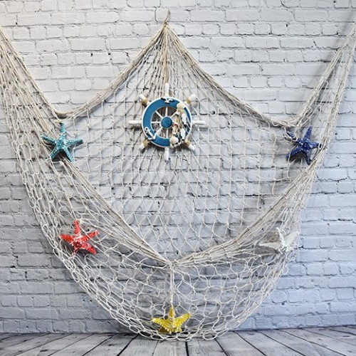 Decorative Fish Netting Suit for Mediterranean Decor | Off White (1.5x2m) 