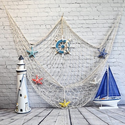 Decorative Fish Netting Suit for Mediterranean Decor | Off White (1.5x2m) 
