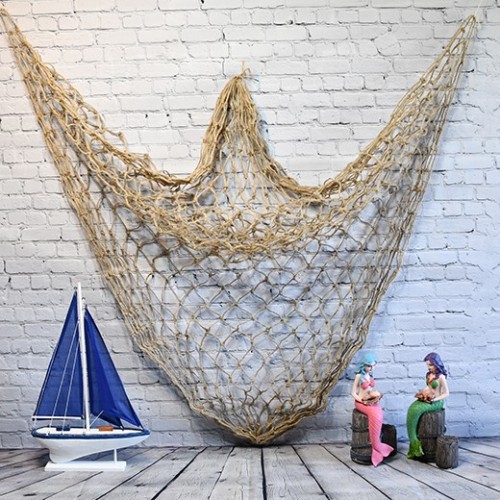 Seashell Net Wall Hanging - Brown Natural Jute (1.5x2m) 
