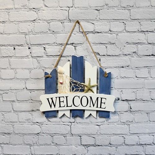 Beach Home Decor Welcome Wooden Sign or Boat 