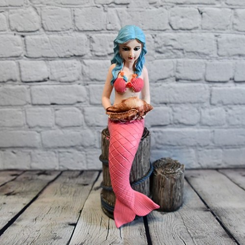 Mermaid Pink Doll Ornament -Nautical Home Décor