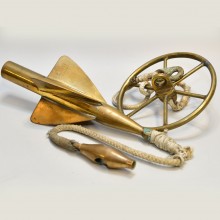 Vintage Ships C Block Wheel Brass|Nautical Antique Piece