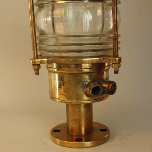 Authentic Post Mounted Brass Nautical Piling Lights