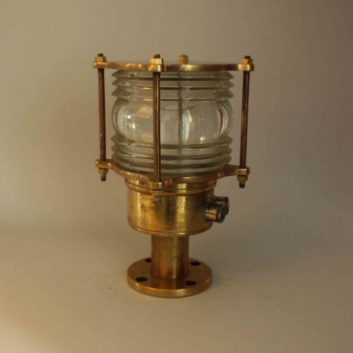 Authentic Post Mounted Brass Nautical Piling Lights