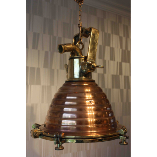 WISKA Copper and Brass Nautical Pendant Light