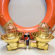 Nautical Sconce Ben Security Light or Lamp with Cap Shade