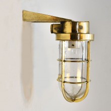 Bulkhead Passageway Brass Light 90 Deg - Clear Glass