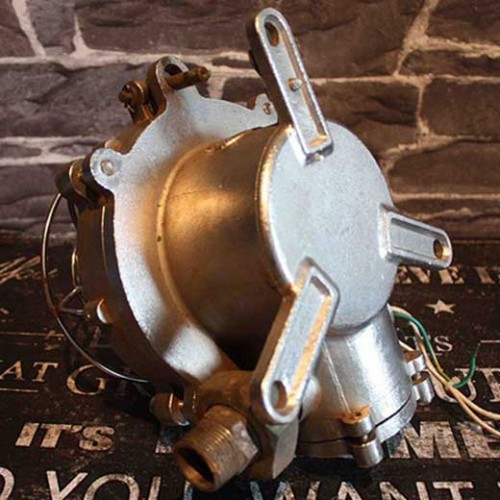 Vintage Industrial Cast Bronze & Brass Explosion Proof Lamp