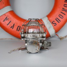 Aluminum Silver Nautical Light With Clear Glass
