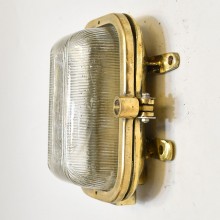 Vintage Antique Brass Capsule Bulkhead Lights 