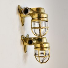 Brass Wall Light 90 Deg - Set of Two
