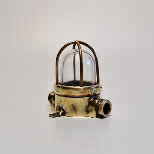 Nautica antik lampa i mässing - maritimt tema
