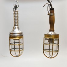 Aluminum & Brass Ship's Passageway Hand Light|Set of Two