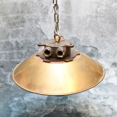 Vintage Marine Hanging Brass Cap iron Lamp (15 inches)