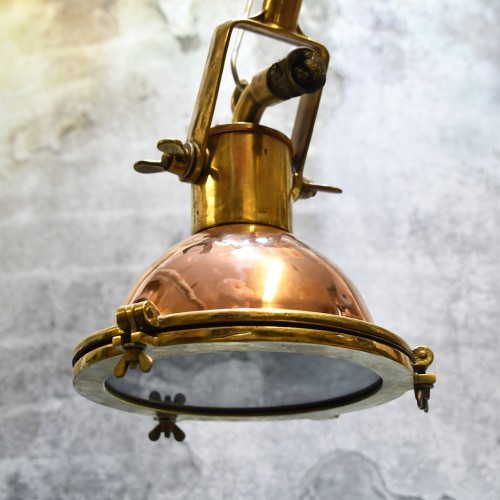 WISKA Copper and Brass Beehive Pendant Boat Light