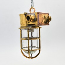 Antique Nautical Hanging Brass Lamp