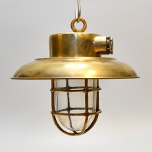 Vintage Ceiling Hanging Pendant Brass Cap Light 
