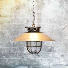 Vintage Marine Hanging Brass Cap iron Lamp (15 inches)