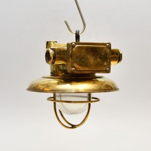 Brass Passageway light with original Plate hanging