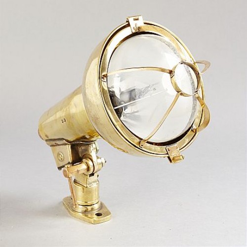 Vintage Marine Brass Searchlight - Tower Lamp